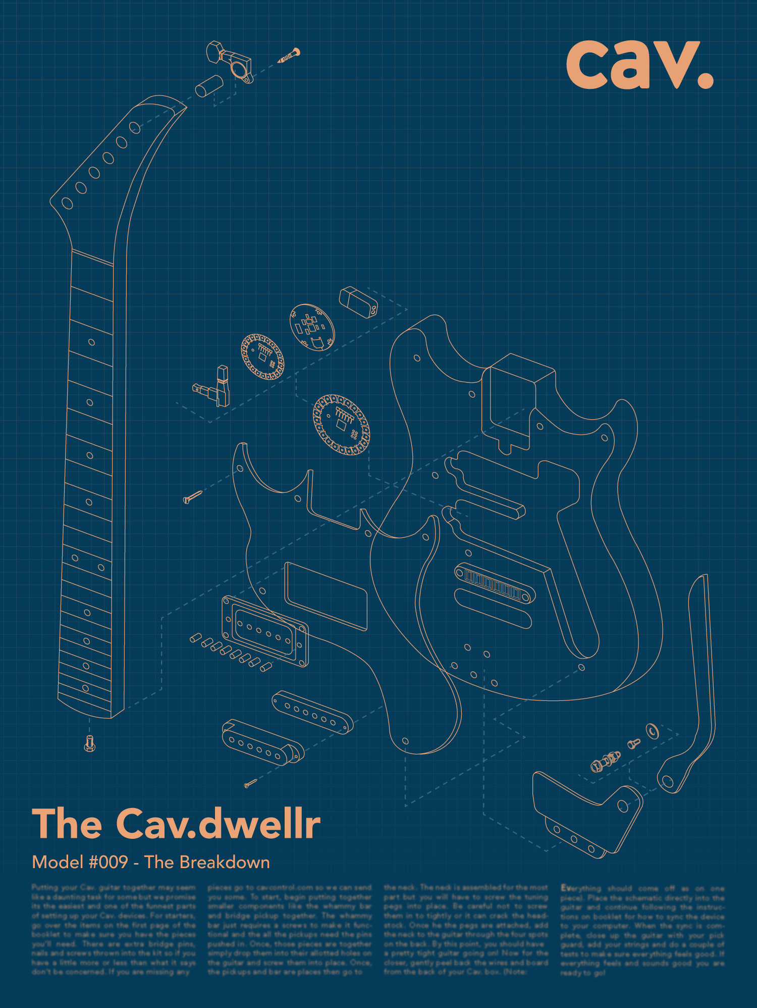 Cav.dwellr poster that folds in a pamphlet